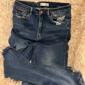 Vervet High Rise Straight Leg Ankle Jeans